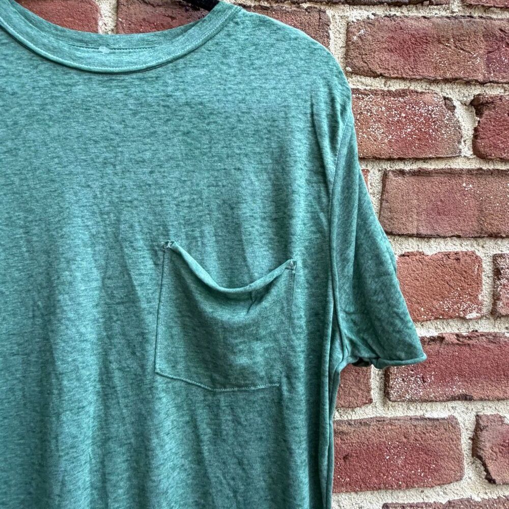 Free People X We The Free Vella Pocket Oversized Tee shirt green L NEW - Picture 3 of 12